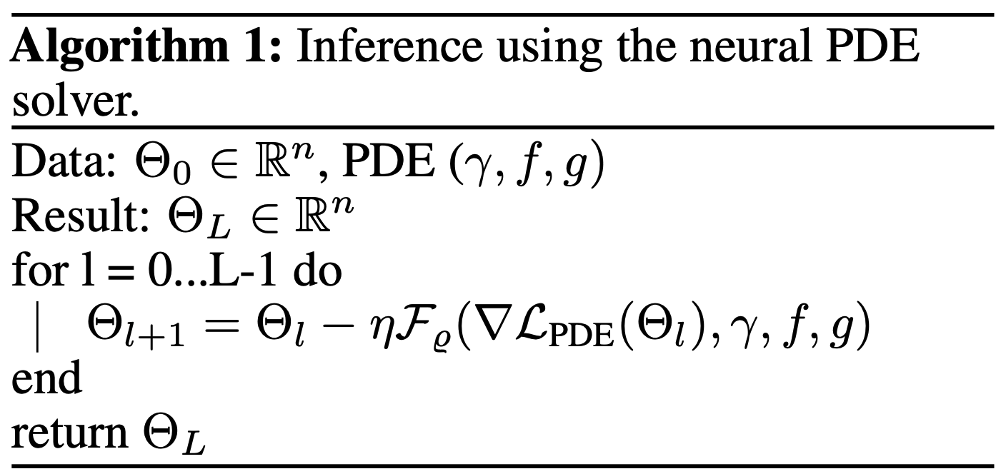 pseudo code for inference with neural solver